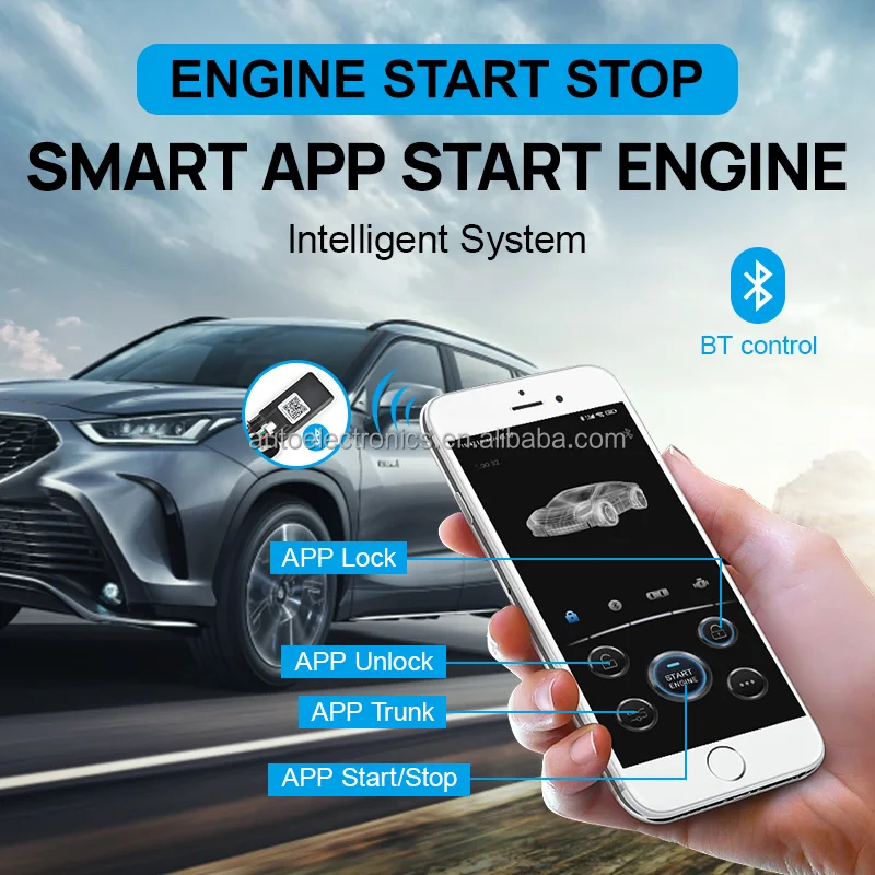 BT Mobile APP Control Lock Unlock Car Finding Trunk Release Engine Start Stop System