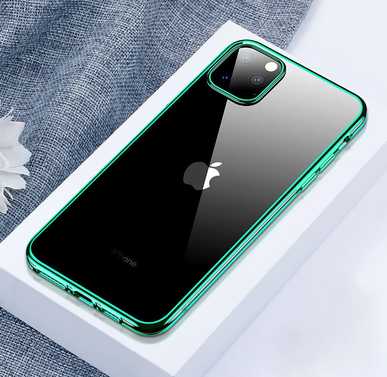 19 New Cafele Plating Crystal Clear Cover Case For Iphone 11 Green Transparent Tpu Phone Case For Iphone 11 Pro Max Buy Plating Crystal Case For Iphone 11 Clear Cover Case For