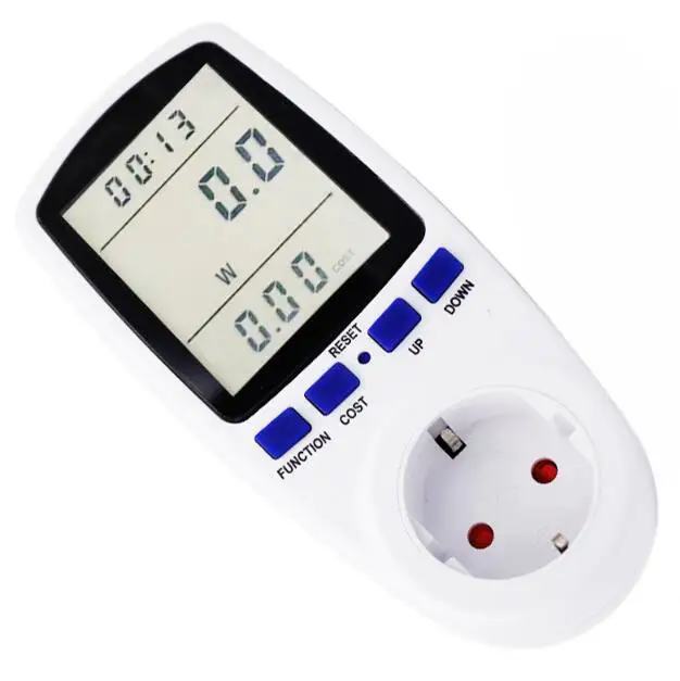 Plug Socket Digital Voltage Wattmeter Power Consumption Watt Energy Meter AC Electricity Analyzer Monitor