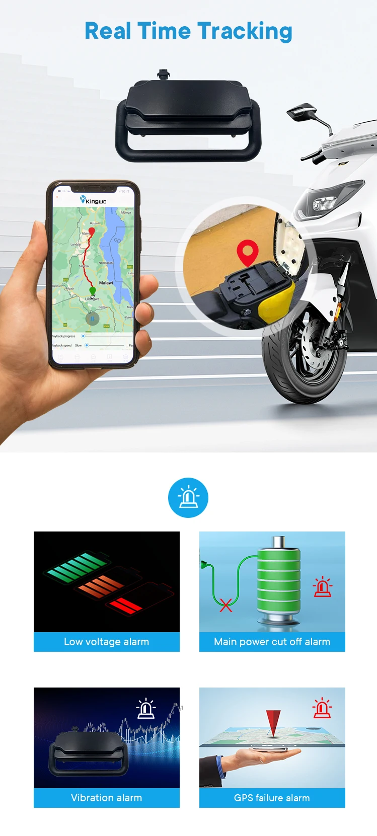 LT38 4G Cat1 GPS Tracker for Electric Bike Battery Tracking Easy Installation Wired Tracker - FLEET TRACKER - 2