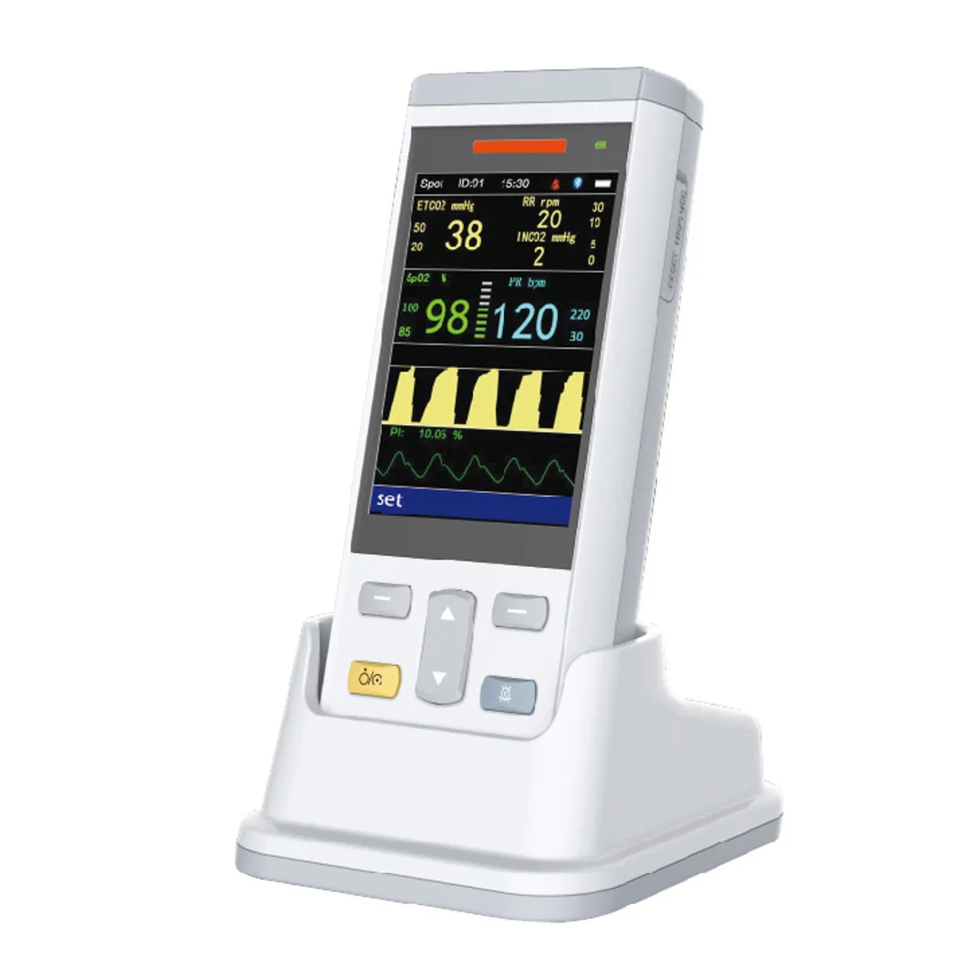 Handheld Portable Multiparameter Equipment Veterinary Monitor Etco2 ...