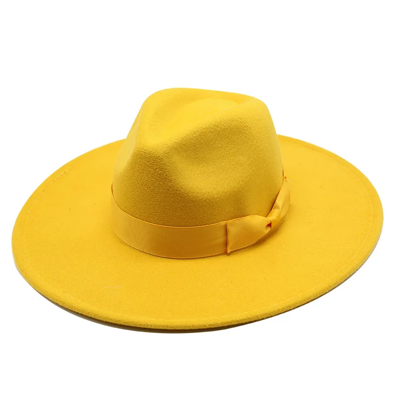 mustard yellow wide brim hat