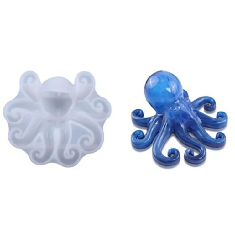 Moule en silicone fait main, poulpe 3D, vie de l'océan, savon, bougie, gypse, ciment, plâtre, résine, fabrication de savons faire fondre et verser, moules de créateurs artisanaux - Canada