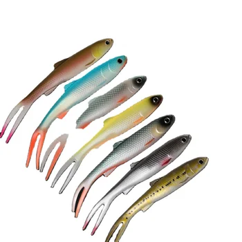 TCE 14cm 11g Bionic Forktail Bottom Bait Soft PVC Lure for Trout Bass Grouper-2-Piece Pack (13 Colors) – Soft Lure – view 4