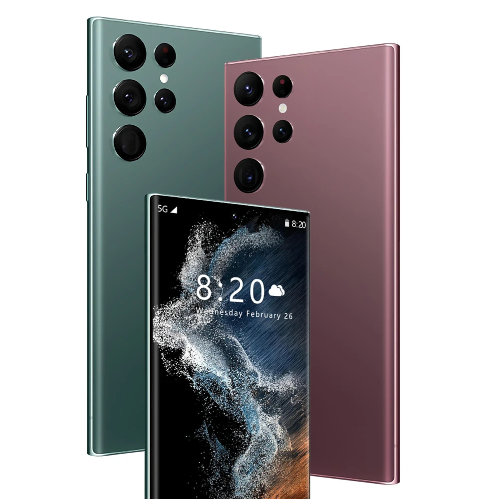 2022 Sunsung S22 Smartphone Android 16gb+512gb 7.2 Inch Unlock Oled Screen Dual Sim Mobile Phones 5g