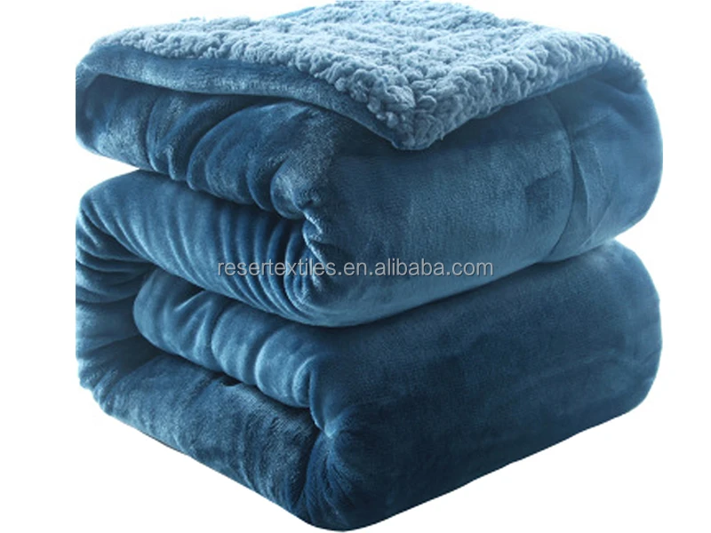 Reversible Sherpa Knitted Winter Throw Twin Queen Size Soft Warm Sofa Bed Couch Blankets | SUPER SOFT | WARM SOLID BLANKET