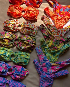 Swimwear Manufacturer Tie Side Bikini Custom Logo Triangle Design Two Piece Swimsuit