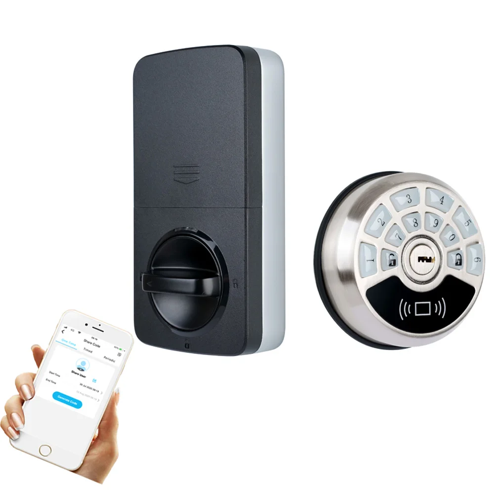 Безопасный Беспроводной замок для домашней безопасности с Wi-Fi, шлюз, блокировка клавиатуры, QR-код, умная цифровая дверная ручка, замок