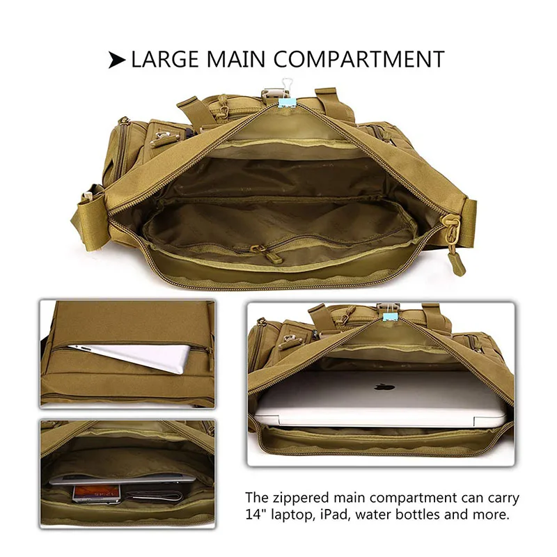 Multifunctional Tactical Shoulder Crossbody Bag for Outdoor Tactical Assault Gear Sling Pack Hunting Messenger Bag
