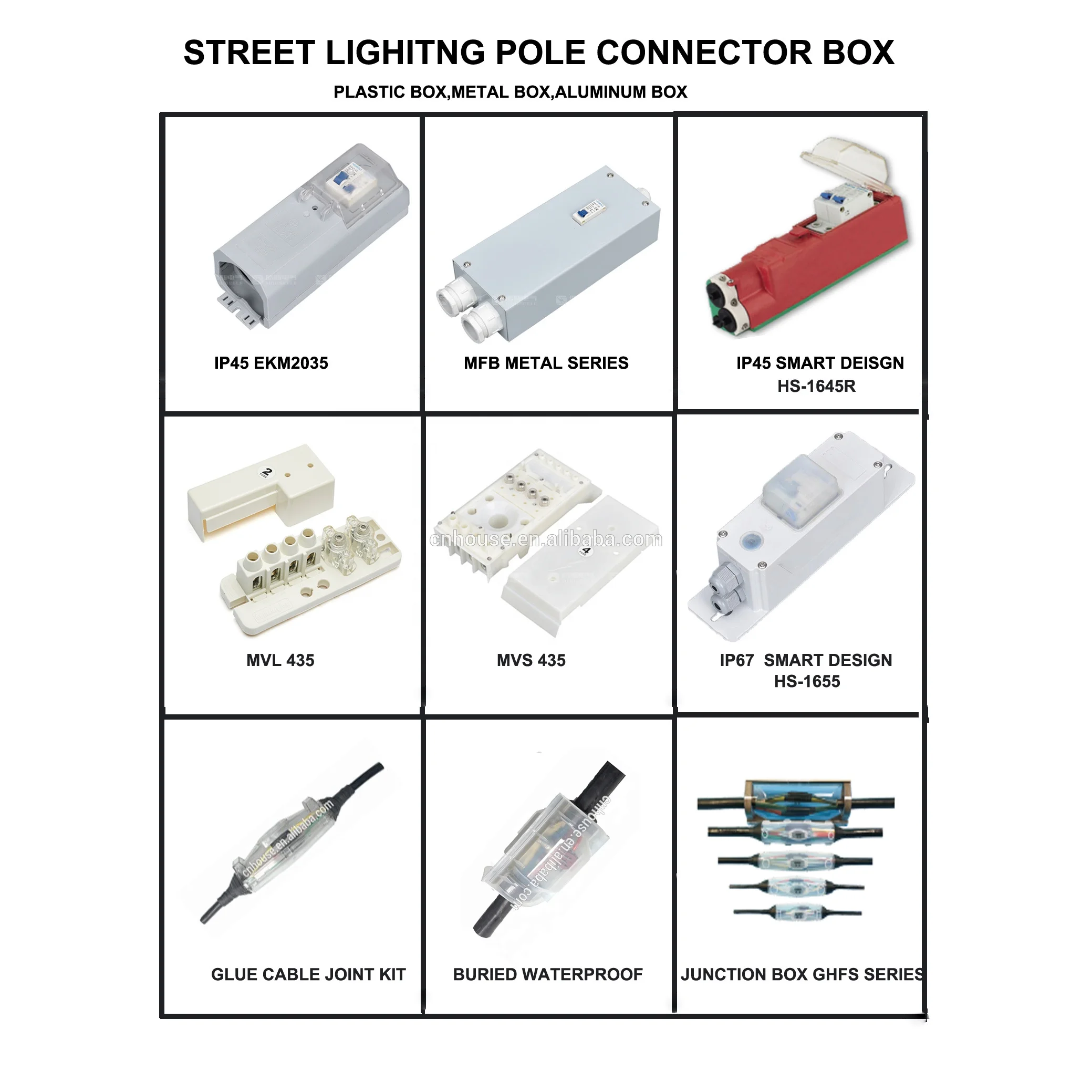 High Quality Resin Filled Splice Kit for Low Voltage Cable Joint