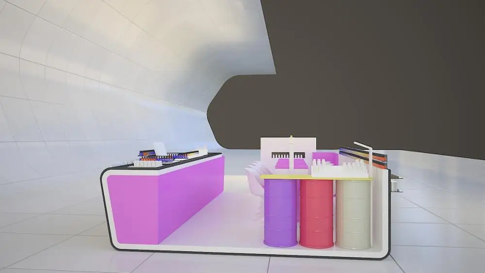 Оригинальный дизайн розовый киоск для маникюра