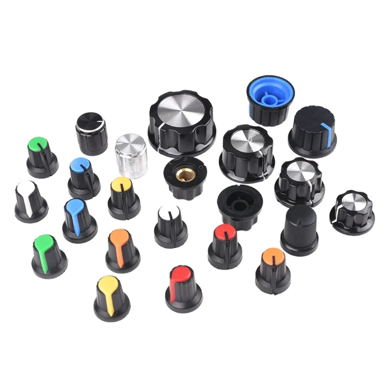 thumbnail image 2 of ATOPELEC 13mm-40mm Aluminum Knurled Potentiometer Knobs - 6mm Shaft, 2pcs 2 of 4