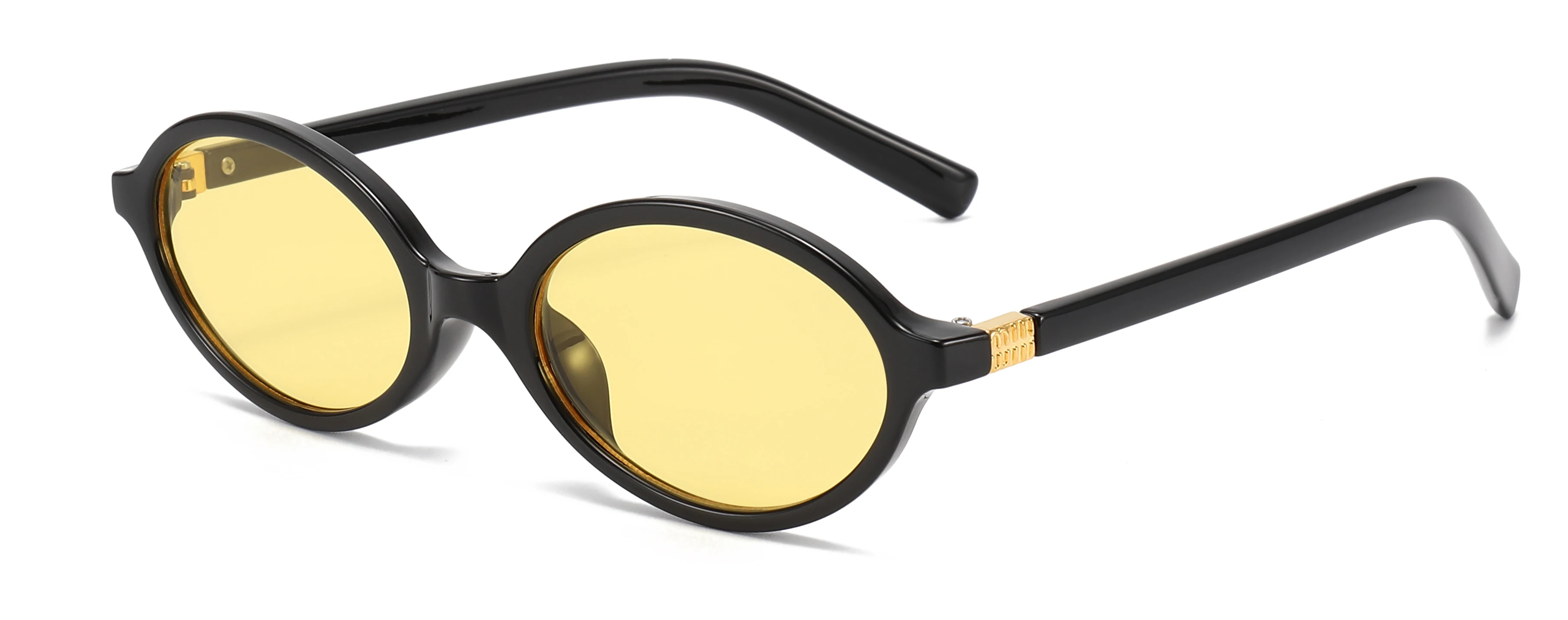 Occhiali ovali, occhiali da sole con montatura piccola in stile nerd, occhiali da sole decorativi leggeri e semplici_voghion.com