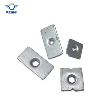 Custom Carbon Steel Rectangular Nut Square Washer with M6M8 Thread Factory Internal Tooth Style