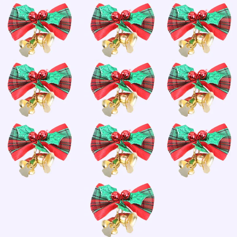 Online New Christmas Decoration Accessories Christmas Tree Garland Bells Bows for Christmas Gifts