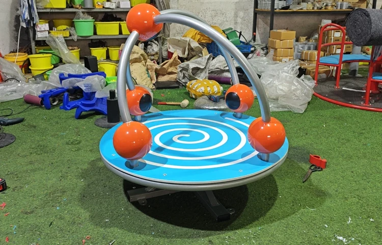 Wholesale Children's Outdoor Carousel Kindergarten Playground Equipment Game Rotating Seat Set