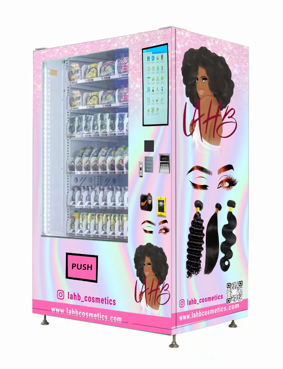 Top Seller Popular Hair Vending Machine With Colorful Light Buy Cake