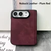 Pelle Nabuk - Rosso Prugna