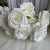 white 9 heads rose bouquet 02