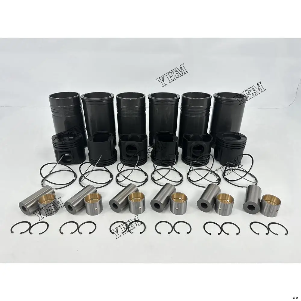 Cylinder Liner Kit With Pistons Rings Liner 6151-31-2710 Fit for Komatsu 6D125
