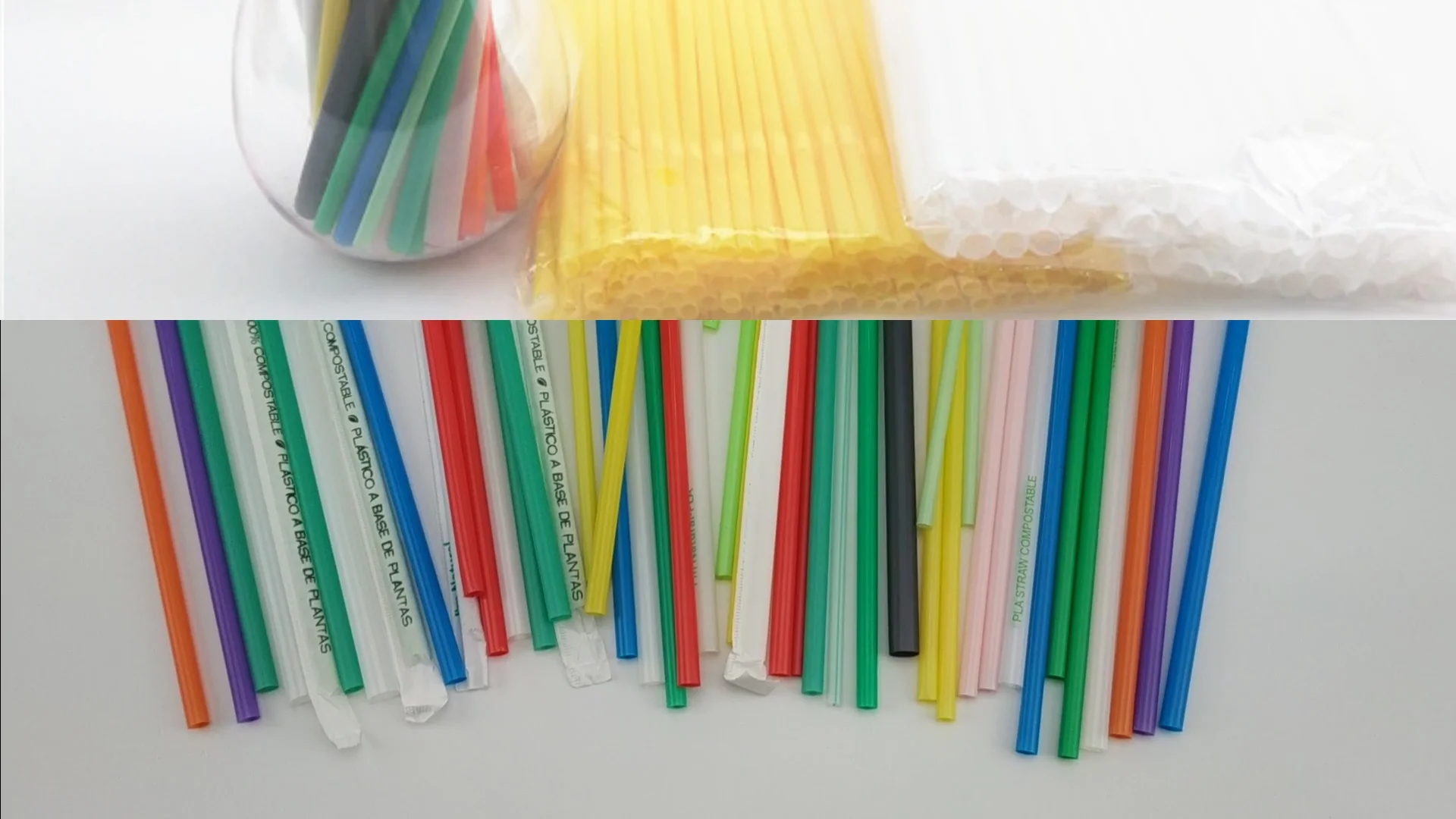 Disposable Pla Drinking Straws Compostable Plant Based Smoothie