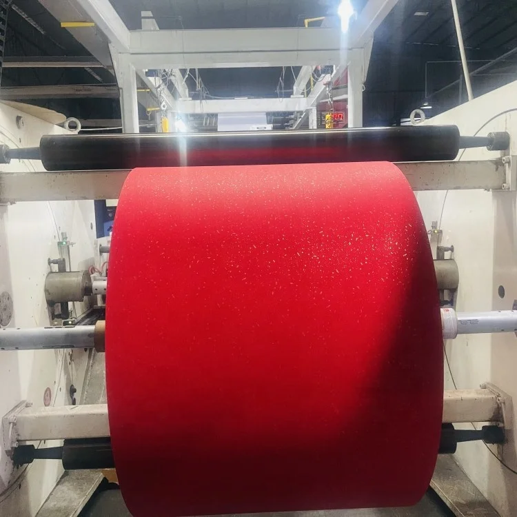 Custom Red Liner Jumbo Roll Coated Glassine Silicone Release Paper Double Side Synthetic Pulp Industrial Use-for Print Chemical manufacture