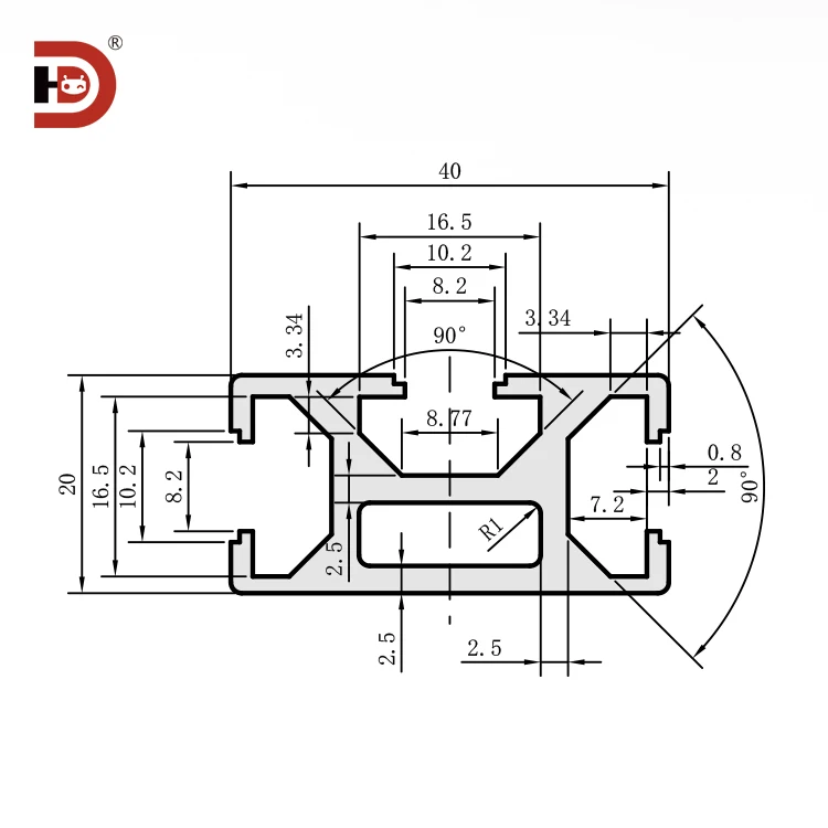 product 2040 industrial extruded three slot aluminum profiles suitable for automatic equipment profile turning and cutting services-3