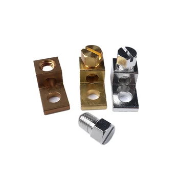 Custom Cnc Machining Copper Brass Mechanical Cable Connector Tin Plating  Grounding Lug Copper Busbar Terminal Block