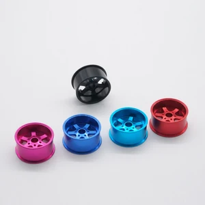 1/64 Bearing Version Alloy Wheels Tires Hobby Car Models With Rubber Tires Brake Disc Assembly Rims Modified Parts for Model Car