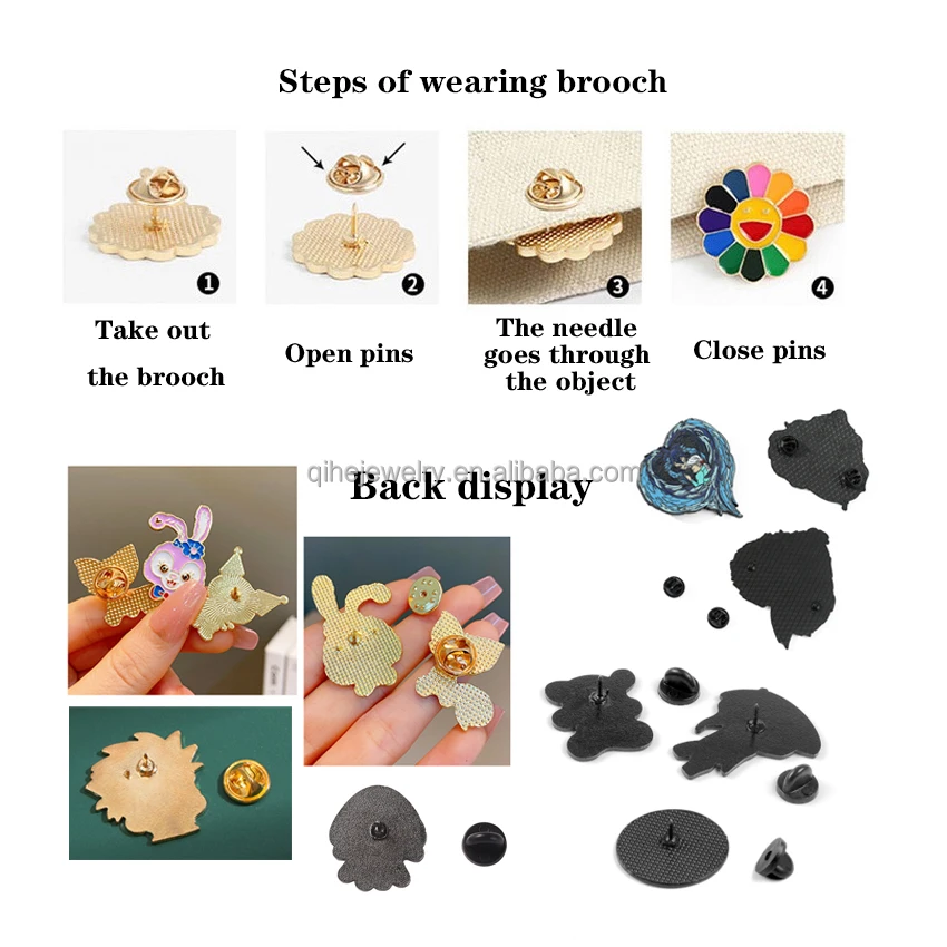 Badge manufacturers custom shapes cartoon anime lapel pin maker metal soft and hard enamel pins