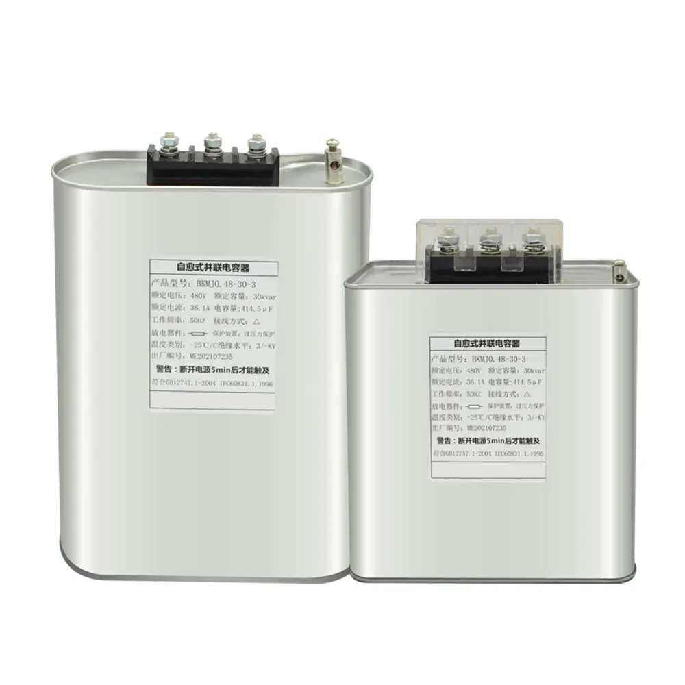 VFD/Solar IEEE 18 Certified Space-Saving Square Design Low ESR 40kVar 660VAC 3-Phase Square Power Capacitor