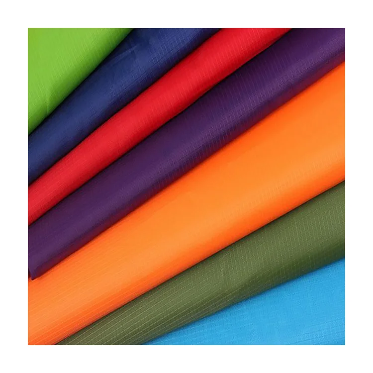 
380T Waterproof Nylon Ripstop Taffeta Fabric 36GSM Nylon Ripstop Waterproof Fabric 