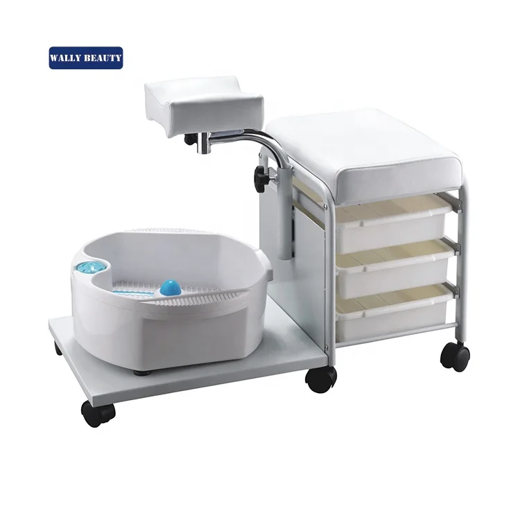 Портативный простой стул для педикюра Wallybeauty тележка с раковиной