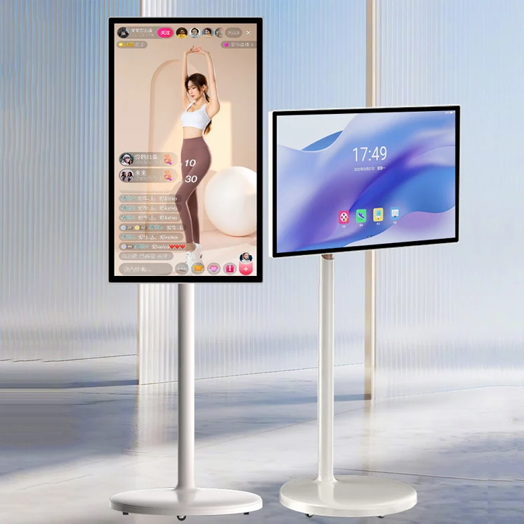 Smart 4+32G Android 11 Mobile TV 32 Inch Touch Screen Portable Monitor for Yoga Fitness LED Video Game Player 27 Inch TV