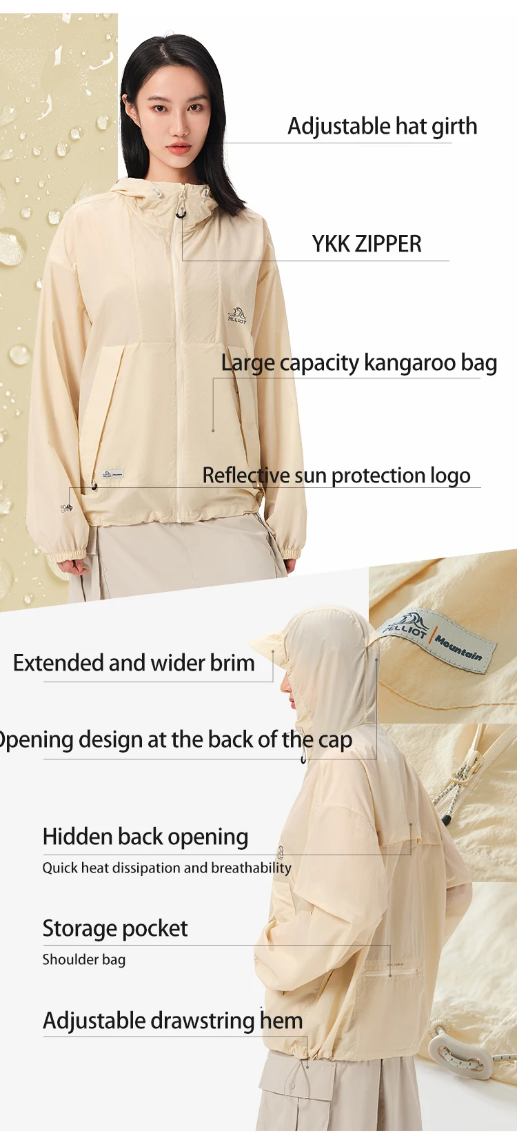 PELLIOT Outdoor Sun protection Breathable UV protection UPF50+ Sports Summer Sunproof Fishing Shirts Coats