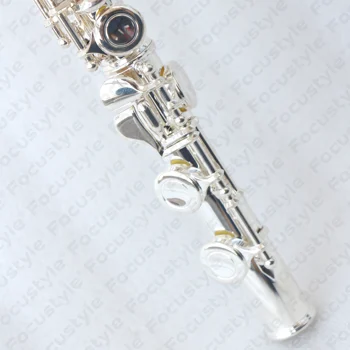 高品質中国横フルートオープンホールデザインシルバーメッキ金属楽器