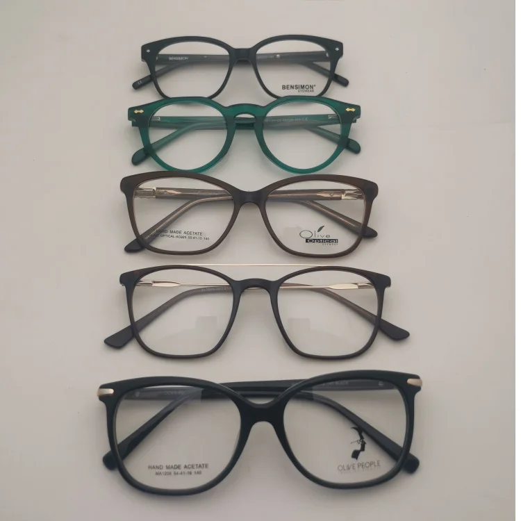Clear Stock Acetate Eyeglasses Cheap Prices Random Selection Brand Acetate Optical Glass Frames