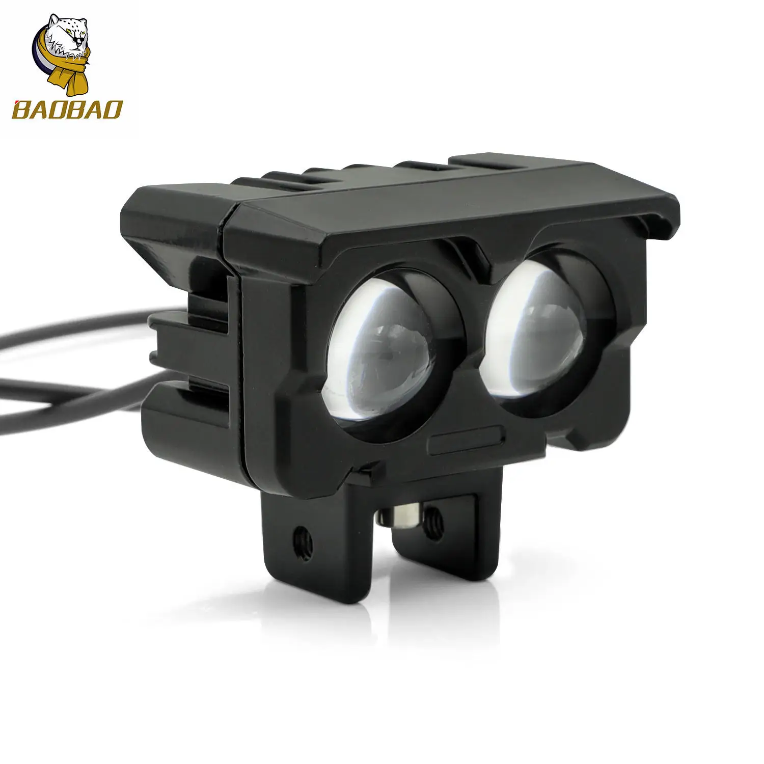 BAOBAO BB1503 Mini Driving Lens Led Dual Colour Auxiliary Fog Projector Lights Bike Motorbike Headlights for Motorcycle