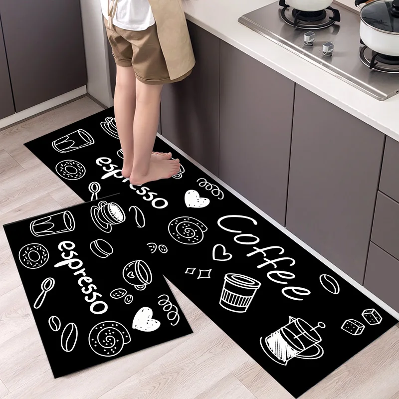 Kitchen Foot Mat Home Bedroom Living Room Doormat Entrance Door Room Rugs Non-slip and Washable Kitchen Carpet Set supplier