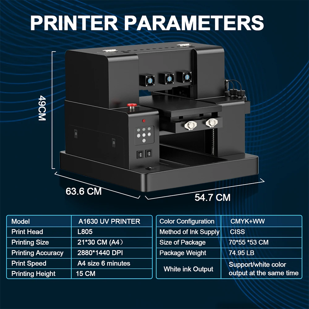 Colorsun Automatic A4 UV Flatbed Printer for epson L805 Printer for Printing Bottles TPU PC Phone case Digital Printer