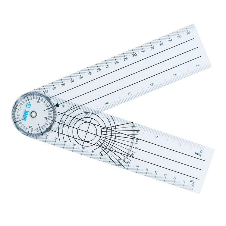 Hot Sale Measuring Plastic Goniometer 30Cm Medical Angle Degree Orthopedic Ruler Triangle Protractor Set