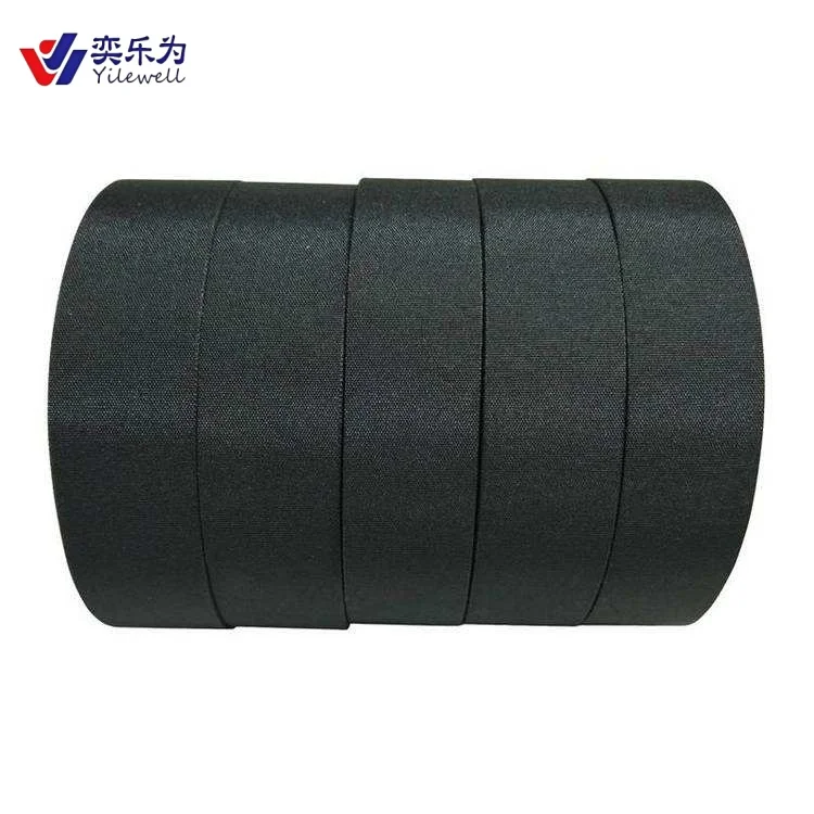 High Temperature Resistant Automotive Black PET Fabric Cloth Wire Harness Tape Polyester Auto Car Electric Acrylic Masking