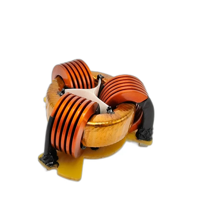 High-Efficiency Three-Phase Common Mode Choke High Current High Power Toroidal Coil Inductor Flat Copper Wire  inductor
