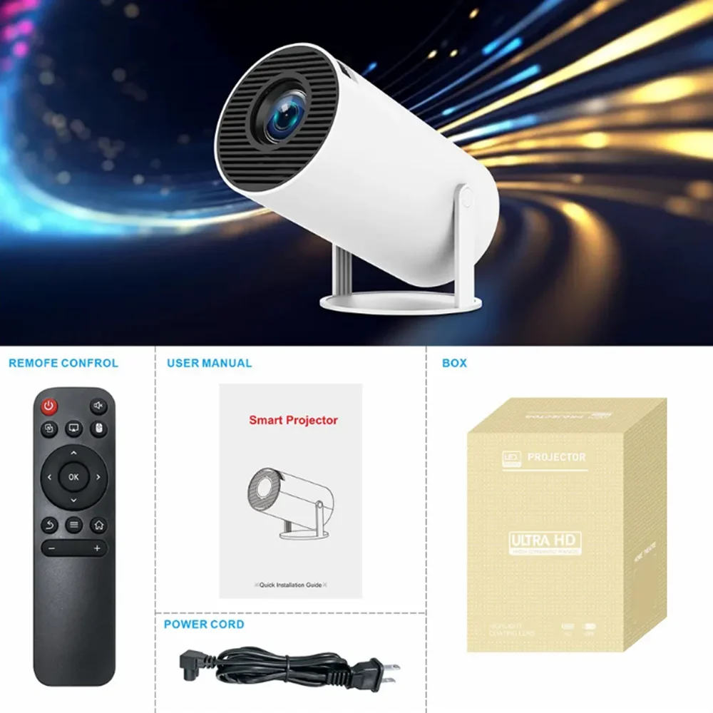 Alibaba Projector Compact Android 11 Home Cinema Projector with LED Lamp for Short Throw ...