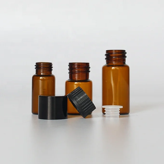 Little capacities medical glass bottle amber empty pill bottles