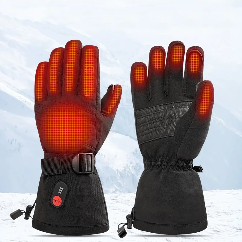 SAVIOR Unisex Waterproof Fast Heating Hand Warmer Electric Heated Gloves With Battery for Skiing Hiking