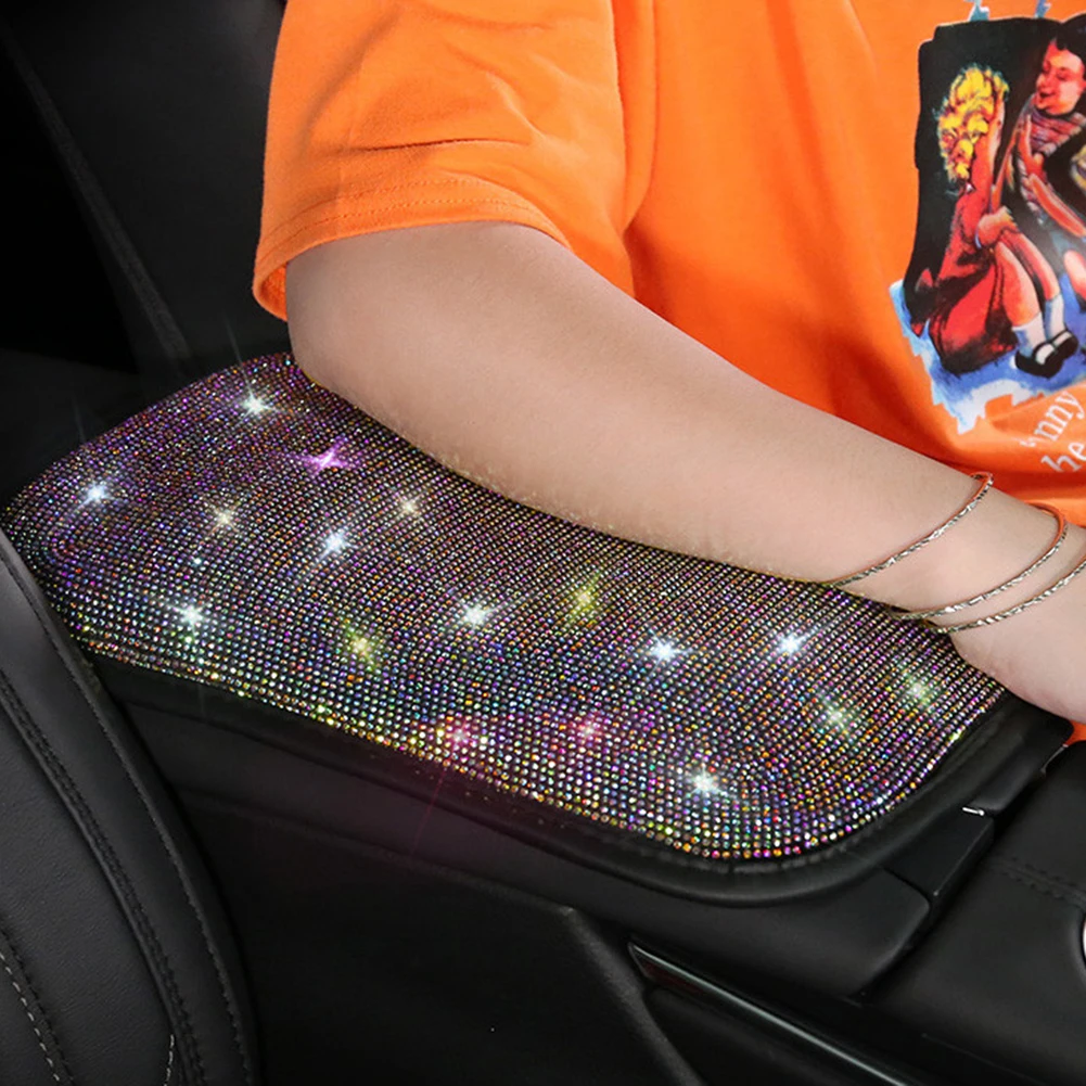 Luxury Rhinestone Crystal Color Car Seat Belt Cover Pad Steering Wheel