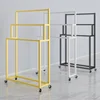 Floor three-layer curtain frame gold