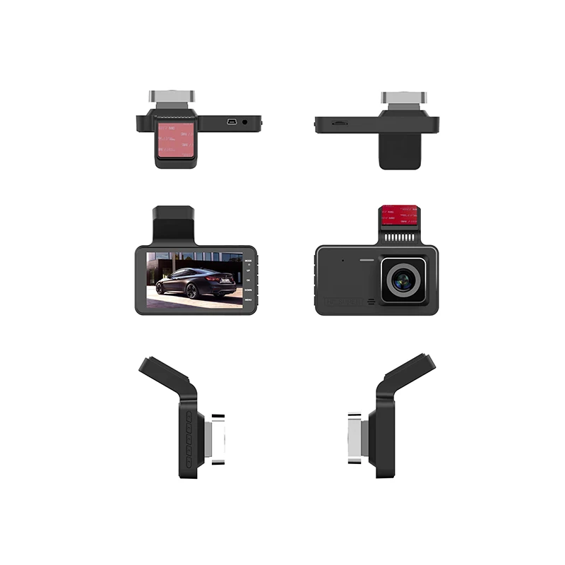 Updated 1080P Dash Cam Camera Recorder With Parking Monitor  4 Inch IPS Screen  Black Box Dual Lens Drive Recorder Car Camera