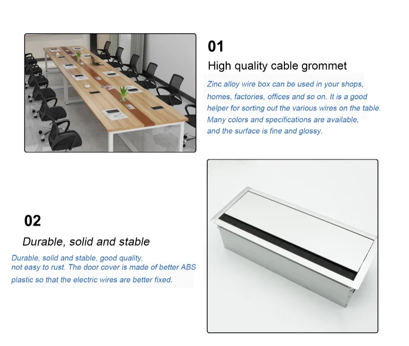 Computer Desk Hole Cover Cable Grommet Table Wire Management Box Cable Management Charging Socket Box